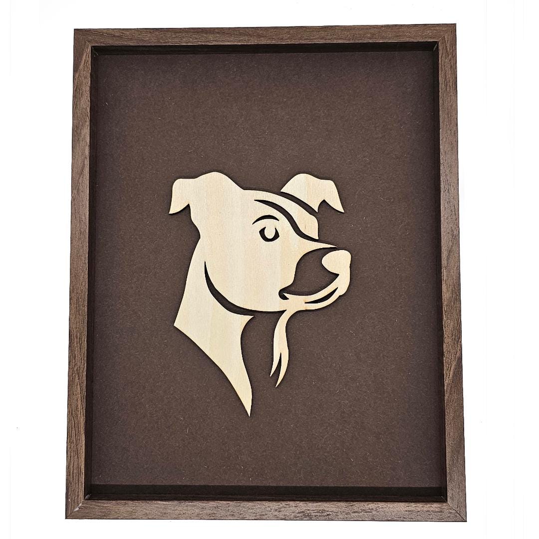 Laser Cut Dog In Frame