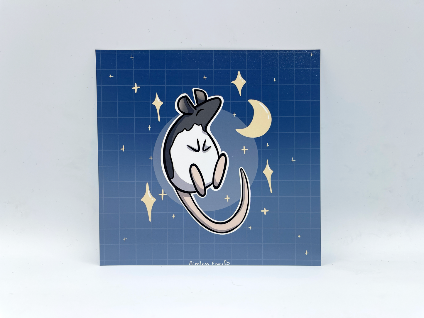 Starry Rat Square Art Print