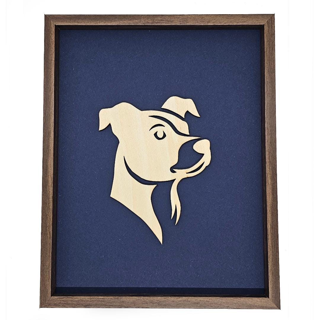 Laser Cut Dog In Frame