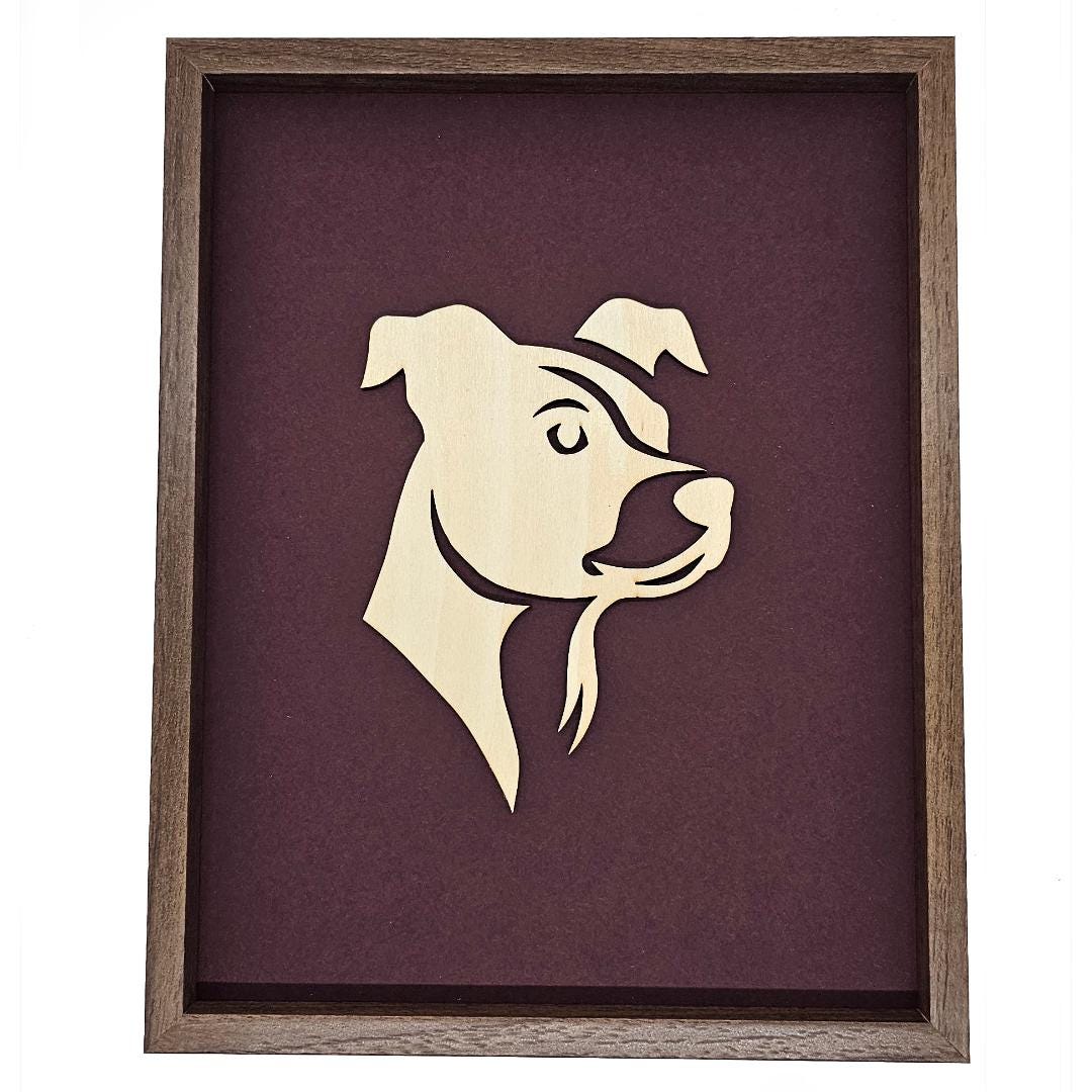 Laser Cut Dog In Frame