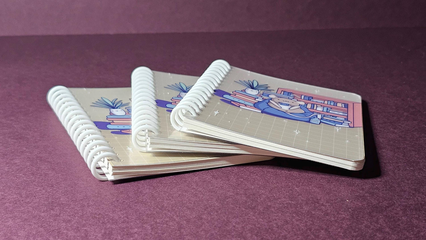 A6 Refillable Blank Notebook/Sketchbook, Cosy Rat Design