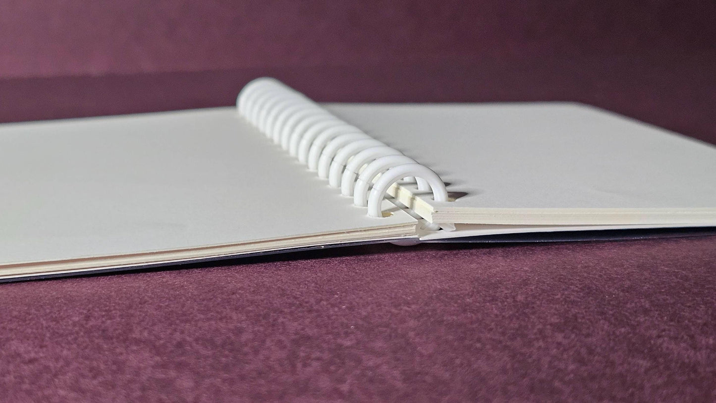 A6 Refillable Blank Notebook/Sketchbook, Cosy Rat Design