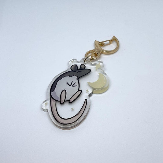 Clear Acrylic Key Chain 'Starry Rat'