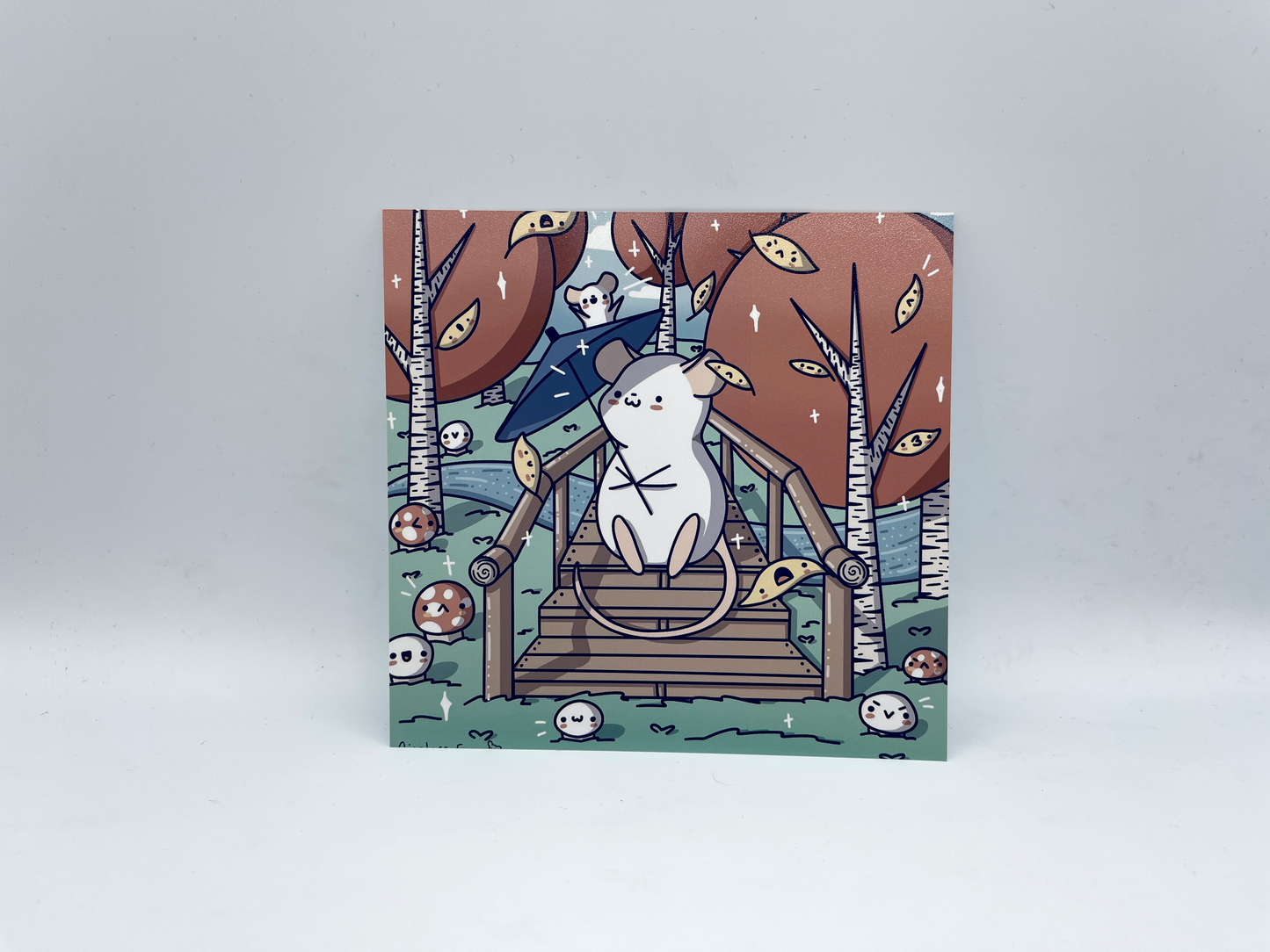 Autumn Rat Square Art Print