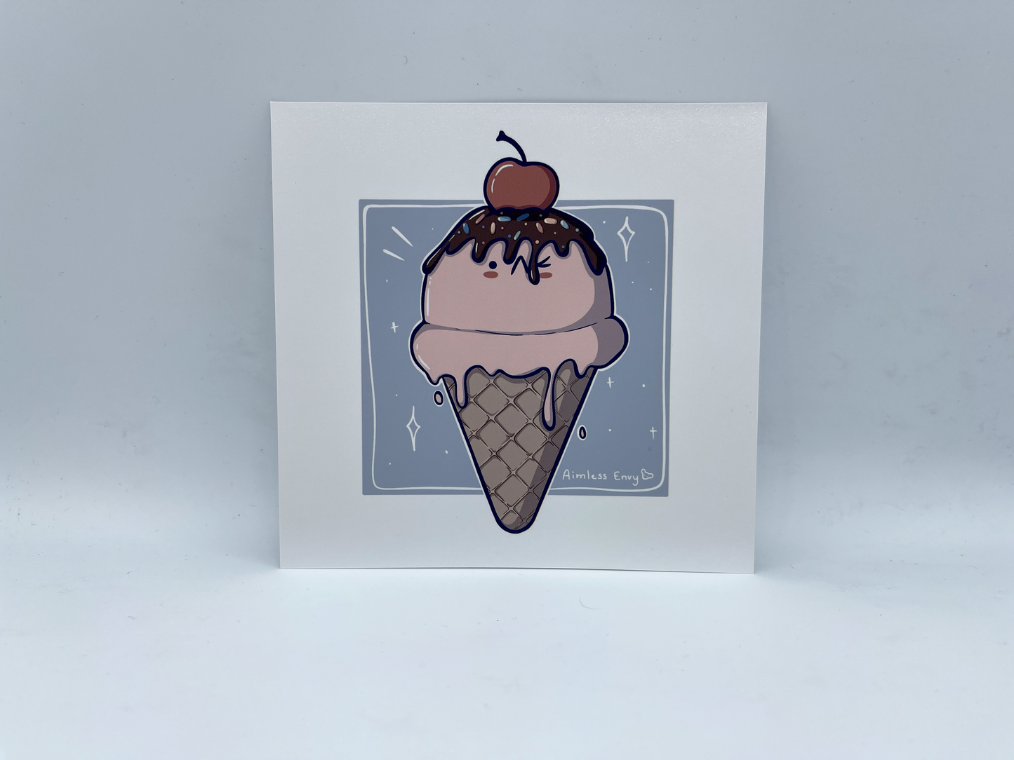 Ice Cream Square Art Print